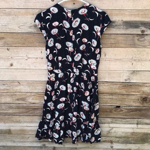 J. CREW FACTORY | Floral Faux Wrap Mini Dress size 2 - Picture 2 of 8